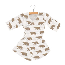 Goodnight Bear Bamboo Newcastle Mini Dress with Front Closure