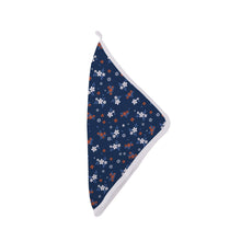 Blooms Floral Bamboo Washcloth Set of 3 with Attached Loop