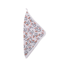 Blooms Floral Bamboo Washcloth Set of 3 with Attached Loop