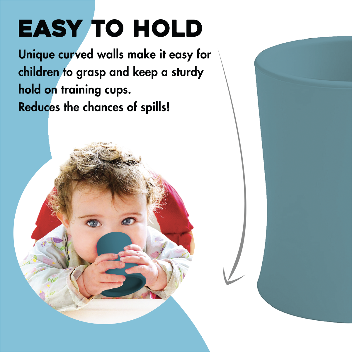 Sage & Blue BPA Free Baby Training Cups With Training Spoons