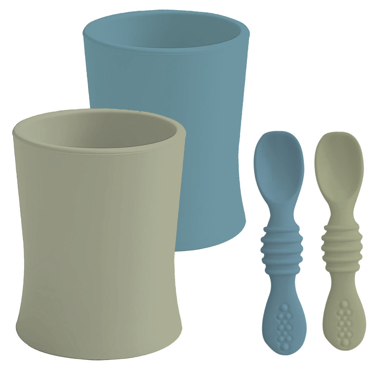 Sage & Blue BPA Free Baby Training Cups With Training Spoons