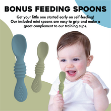 Sage & Blue BPA Free Baby Training Cups With Training Spoons