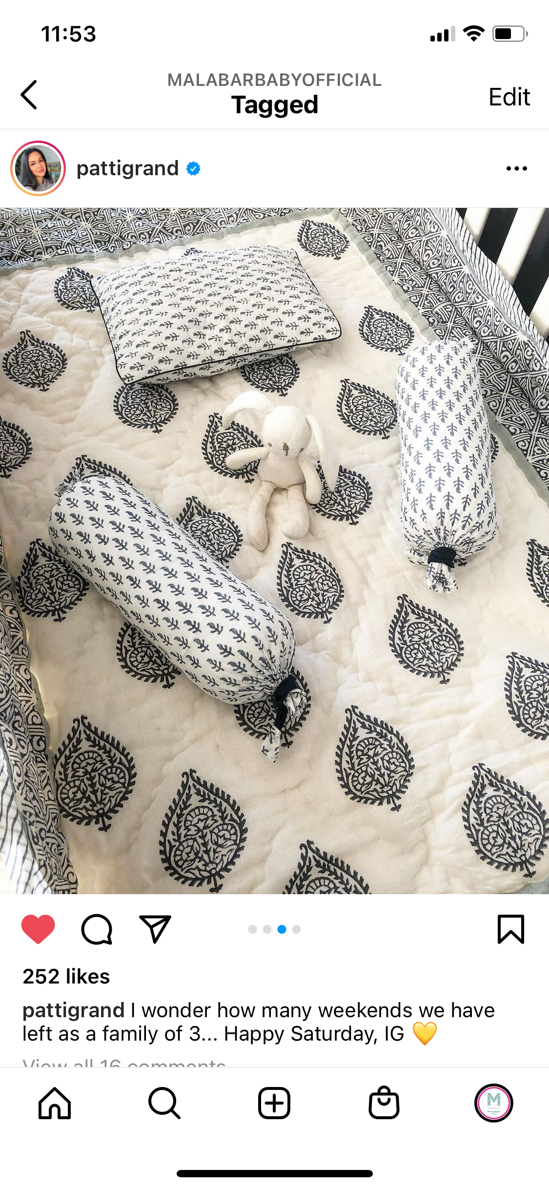 Handcrafted Muslin Bag & Baby Shower Bedding Gift Set