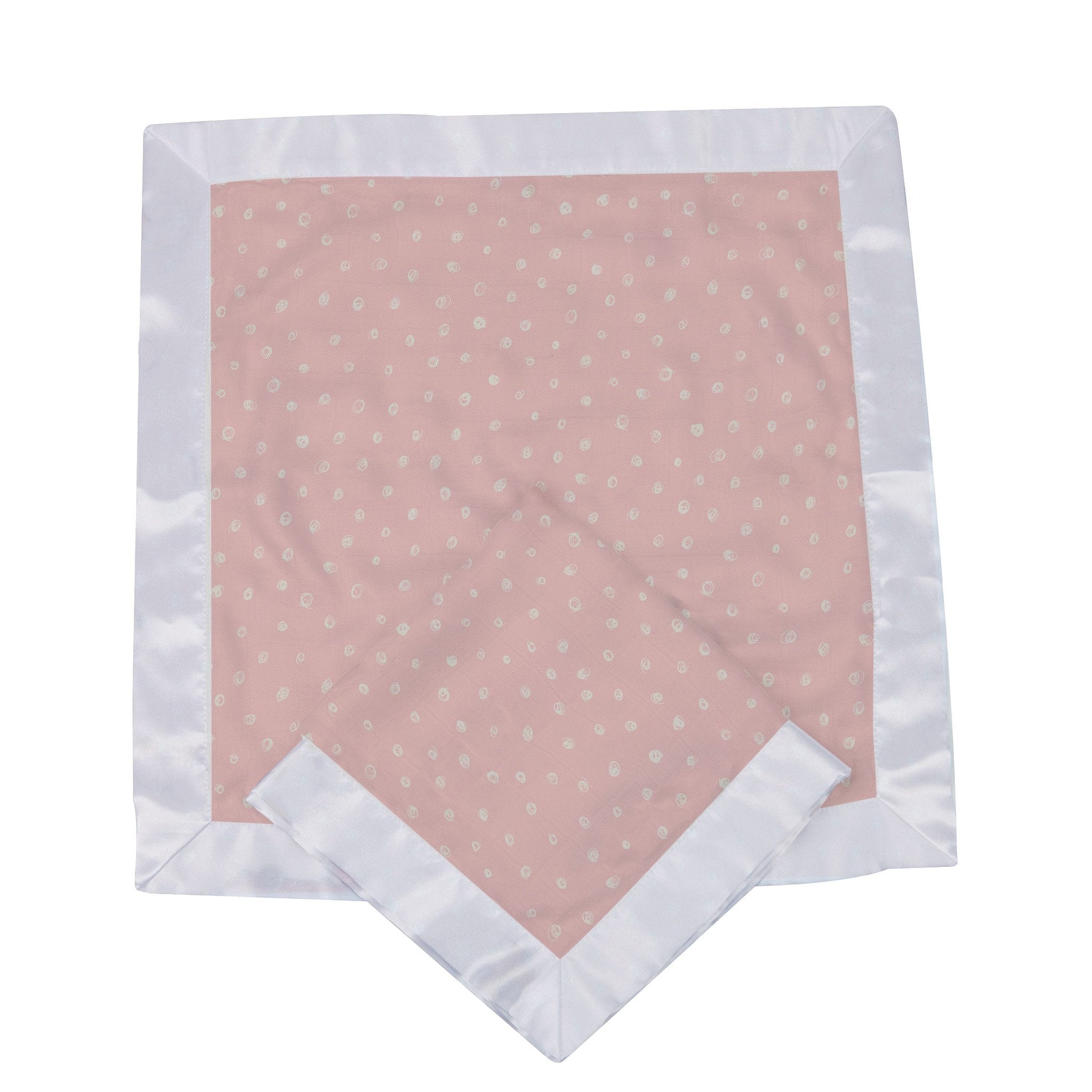 Pink Pearl Polka Dot Bamboo Muslin Newcastle Baby Blankie