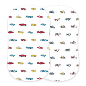 Vintage Muscle Cars and Vintage Motorcycles Bamboo Bassinet Sheets