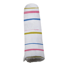 Watercolor Stripe Breatheable Cotton Muslin Swaddle
