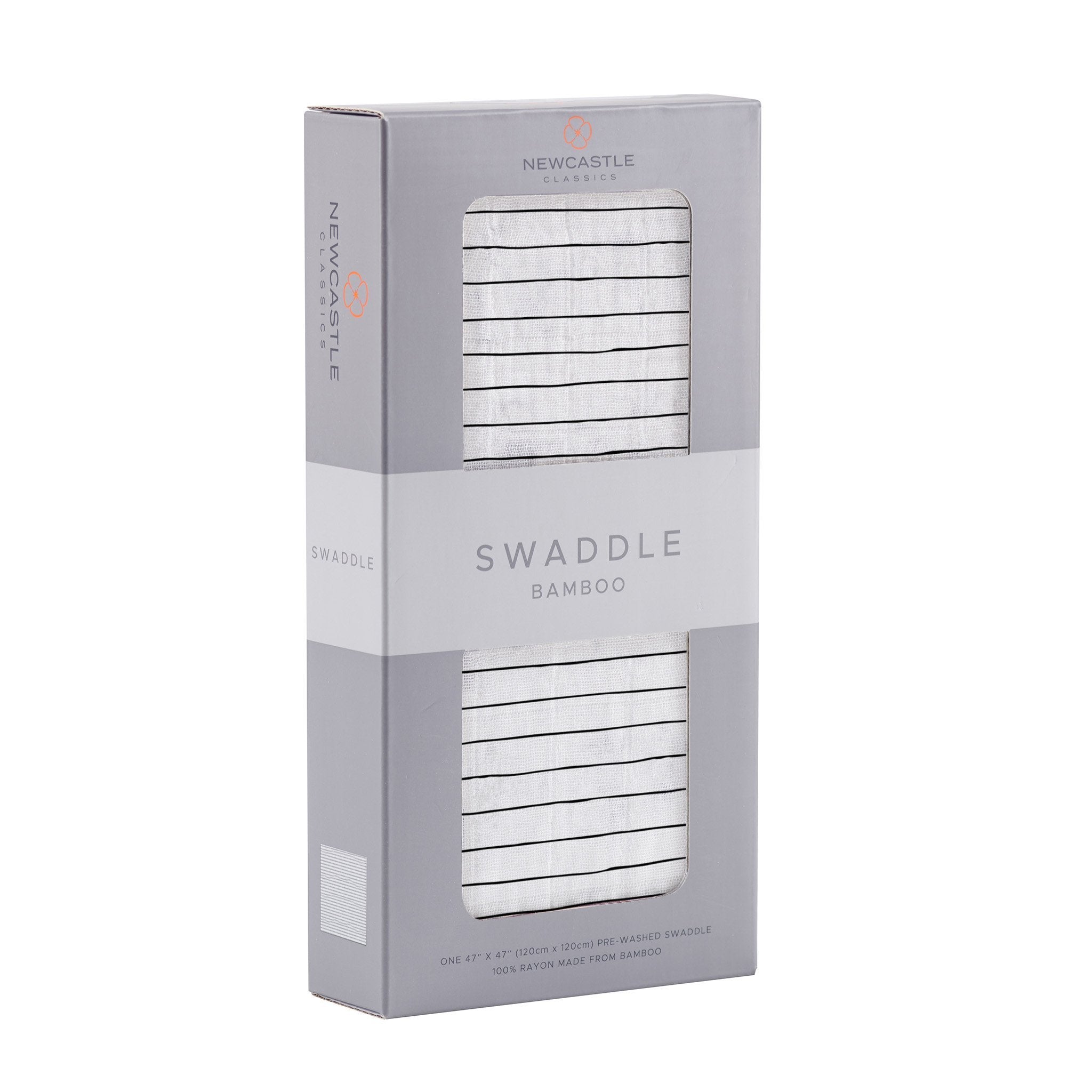 Pencil Stripe Bamboo Breathable Swaddle for Burp Cloth