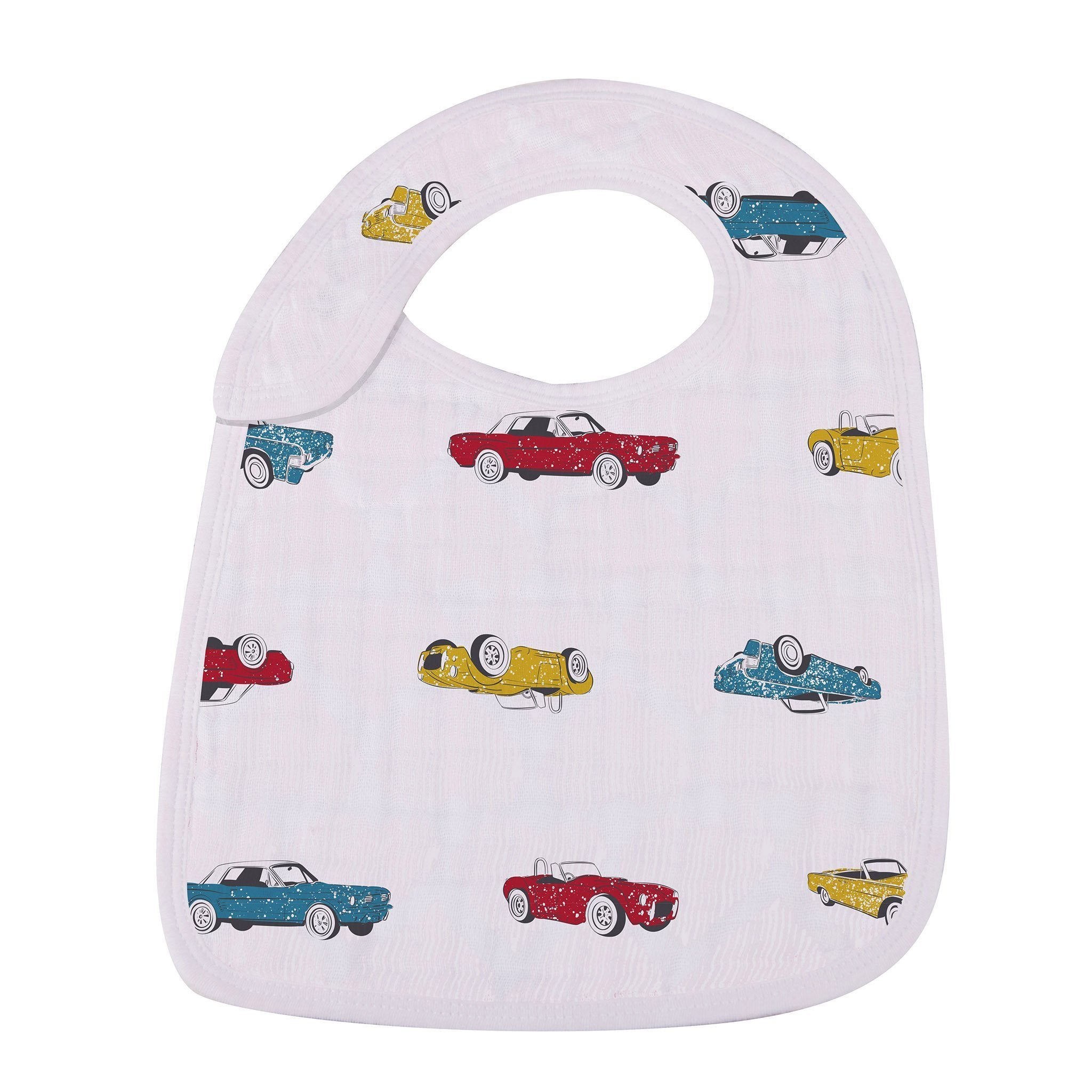 Ultimate Bamboo Muslin Road Trip Snap Bibs 3PK